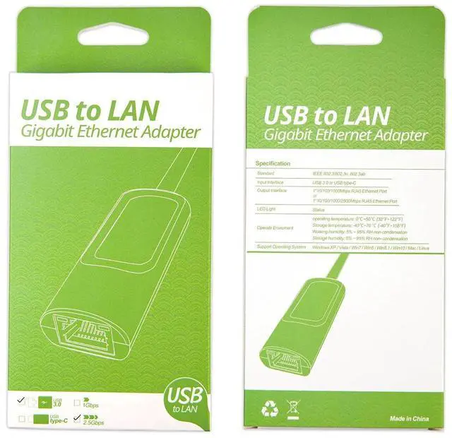 Alt view image 7 of 7 - 2500Mbps USB 2.5G External Wired Network Card USB to RJ45 Converter Ethernet LAN Adapter Hub for MacBook Ethernet (USB C)