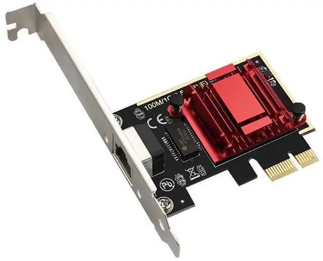 Main image of 2.5GBase-T PCIe Network Adapter 2500Mbps PCI Express Gigabit Ethernet Card NIC RJ45 LAN Controller with Low Profile - RTL8125B Chip Version