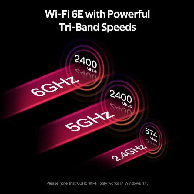 Alt view image 4 of 7 - Wi-Fi 6E Triple Band Wireless Network Card Intel AX210 Chip PCIe WiFi Adapter Bluetooth 5.3 5374Mbps 802.11ax for Windows 10/11 64bit Linux