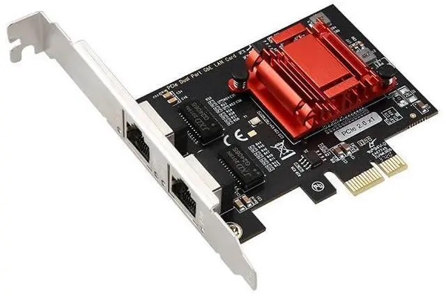 Alt view image 4 of 7 - Dual Port 1Gbps PCIe Network Card with Intel 82576 Chip, Gigabit Ethernet Converged Adapter, 2 RJ45 Ports PCI Express NIC Card for Server Support Windows/Windows Server/Linux/Freebsd/DOS