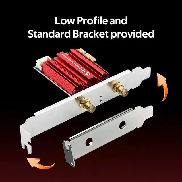 Alt view image 6 of 7 - Wi-Fi 6E Triple Band Wireless Network Card Intel AX210 Chip PCIe WiFi Adapter Bluetooth 5.3 5374Mbps 802.11ax for Windows 10/11 64bit Linux