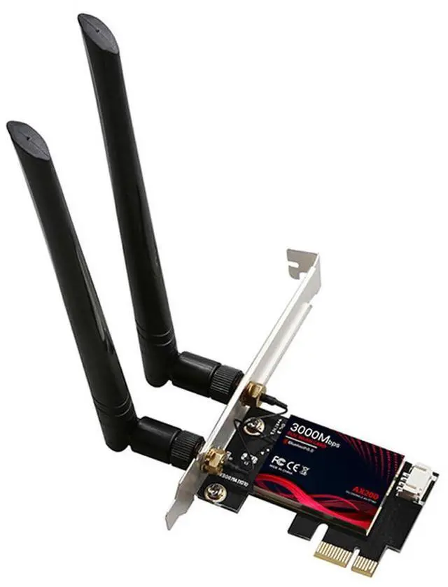 Main image of WiFi6 Wireless PCI-e Network Card Dual Band 5G 2.4G Bluetooth 5.0 WiFi Network Adapter 3000Mbps Wireless PCI Express Dual Frequency Receiver Antenna Ethernet Launcher AX200 for Win10/11 (AXT076)
