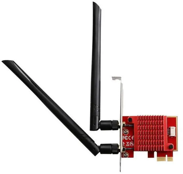 Alt view image 3 of 7 - WiFi6 Wireless PCI-e Network Card Dual Band 5G 2.4G Bluetooth 5.0 WiFi Network Adapter 3000Mbps Wireless PCI Express Dual Frequency Receiver Antenna Ethernet Launcher Intel AX200 for Win10/11 (AXT083)