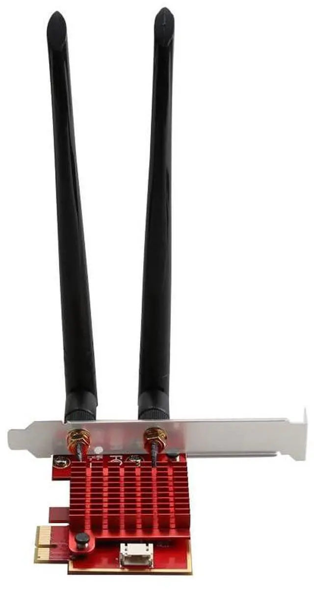 Alt view image 4 of 7 - WiFi6 Wireless PCI-e Network Card Dual Band 5G 2.4G Bluetooth 5.0 WiFi Network Adapter 3000Mbps Wireless PCI Express Dual Frequency Receiver Antenna Ethernet Launcher Intel AX200 for Win10/11 (AXT083)