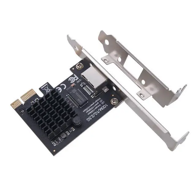 Alt view image 2 of 5 - 2.5Gb Network Card PCI Express X1 to RJ45 Port Gigabit Ethenet Network Cards 2500Mbps RTL8125BG Chip PCIE LAN Card + Low Bracket