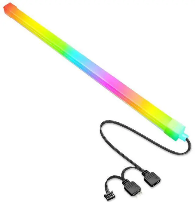 Main image of 11.8inch/30cm Computer Case ARGB Light Bar RGB Strip Silicone Chassis Ambient Lamp Decoration DIY Colorful Strips Desktop PC Accessories (Square)