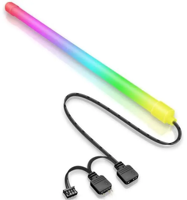 Main image of 11.8inch/30cm Computer Case ARGB Light Bar RGB Strip Silicone Chassis Ambient Lamp Decoration DIY Colorful Strips Desktop PC Accessories (Round)