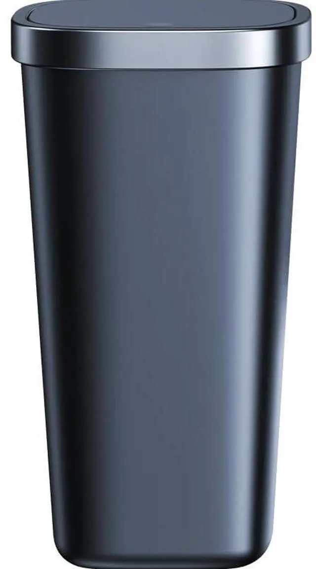 Main image of Compact Square Black Car Trash Bin Car Interior Can Garbage with Lid for Car Cup Holder