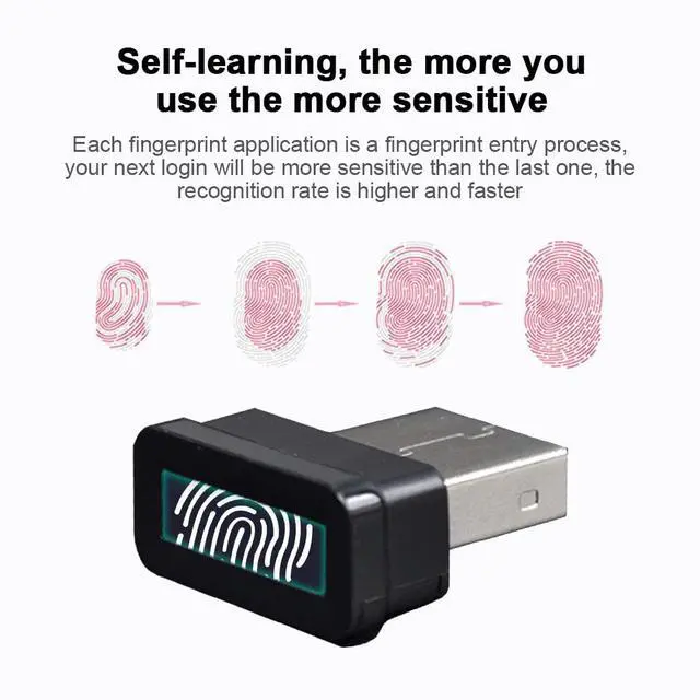 Alt view image 5 of 7 - Mini USB Fingerprint Reader Module for Windows 10 11 Hello Biometric Scanner Padlock Smart ID Security Key Fingerprint Identification Unlocking Tool for PC Laptop