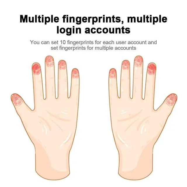 Alt view image 7 of 7 - Mini USB Fingerprint Reader Module for Windows 10 11 Hello Biometric Scanner Padlock Smart ID Security Key Fingerprint Identification Unlocking Tool for PC Laptop