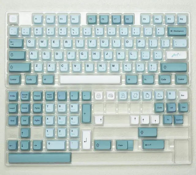 Alt view image 2 of 6 - 125 XDA Keycaps PBT Dye-Sublimated XDA Profile for Mechanical Keyboard with English Japanese - Not Keyboard