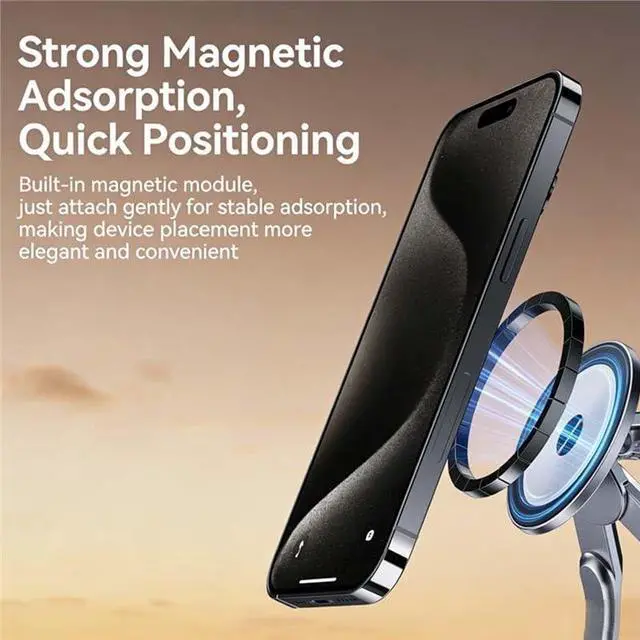 Alt view image 6 of 7 - Multifunctional Magnetic Laptop Holder Foldable Tripod Stand for Phone | Foldable Design, Phone & Laptop Support, Magnetic Mount, Portable Tripod, Multifunctional Use