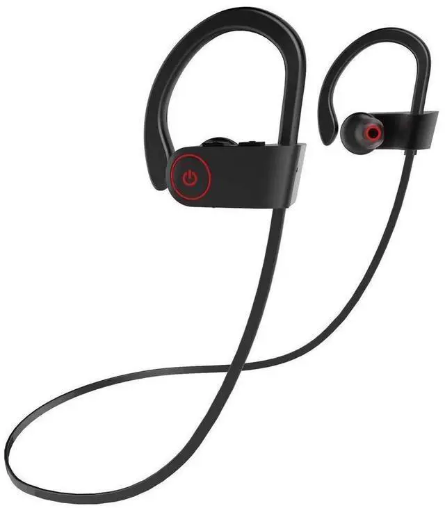 Main image of IPX7 Waterproof Wireless Headset Sports Bass Wireless Bluetooth 5.0 Earphones Hanging Ear with Microphone (Black)