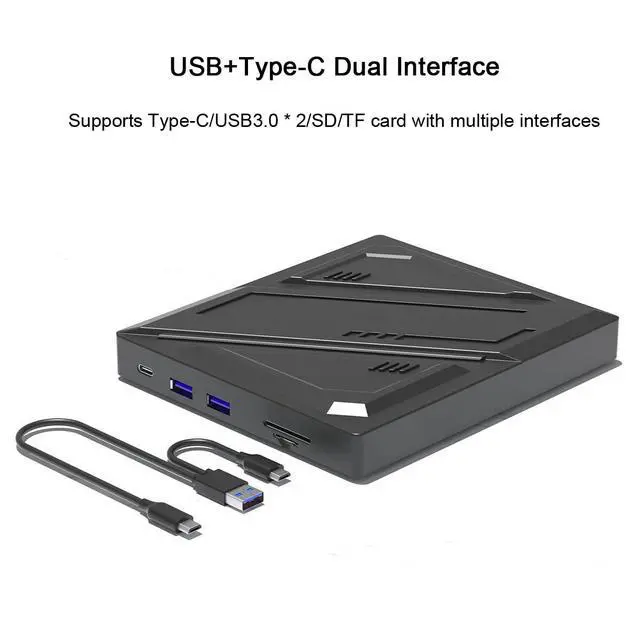 Alt view image 4 of 7 - External Mobile Optical Drive for Laptop Desktop Notebook Universal USB/Type-C/SD/TF Card Reading CD DVD Burner Computer Accessories