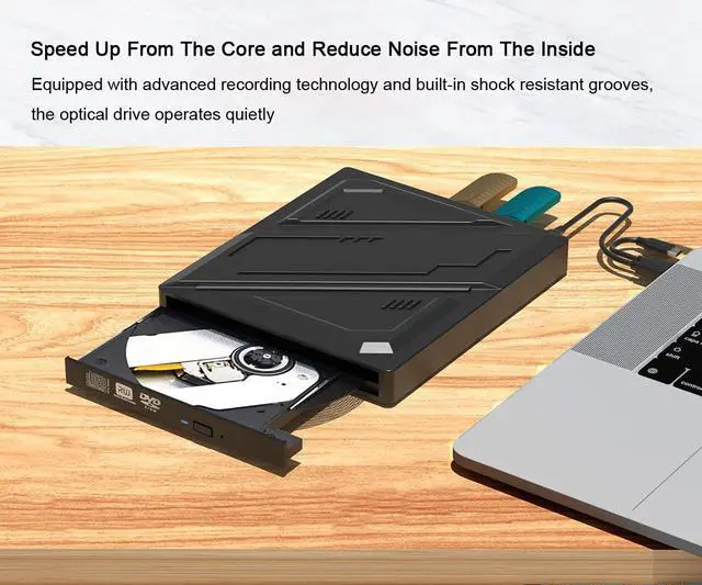 Alt view image 7 of 7 - External Mobile Optical Drive for Laptop Desktop Notebook Universal USB/Type-C/SD/TF Card Reading CD DVD Burner Computer Accessories