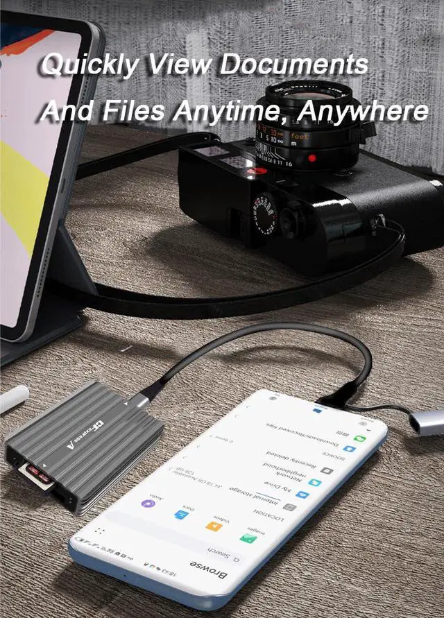 Alt view image 7 of 7 - CFexpress Type B/Type A Card Reader with OTG Cable USB3.2 Gen2 10Gbps Type C to CF Express Card Reader Memory Card Adapter