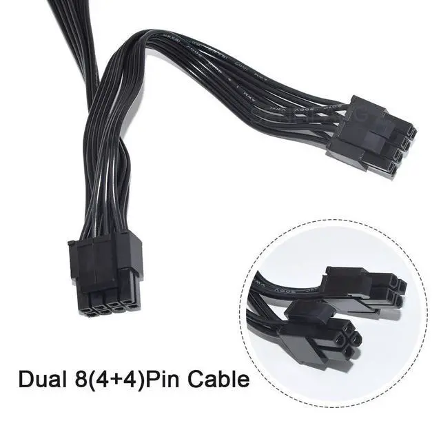 Alt view image 3 of 5 - New for 750W 850W 1000W 1600W Power Module PCI Express CPU 8Pin to Dual 8 (4+4) Pin Cable 70CM