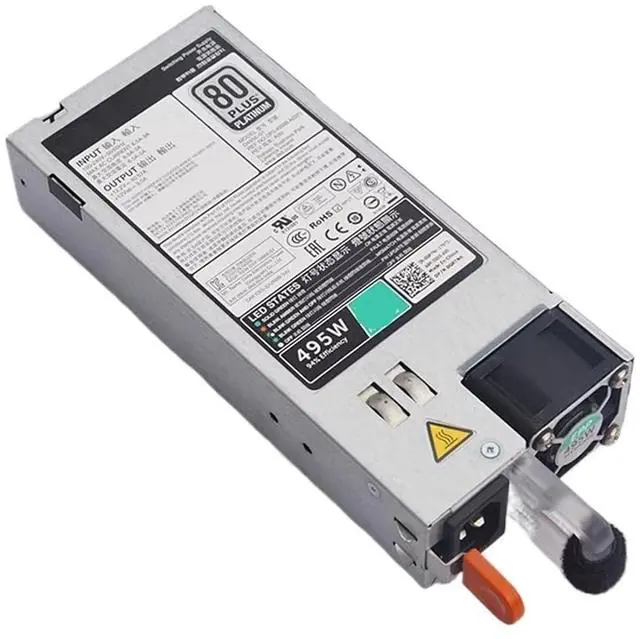 Main image of 495W for R530 R630 R730 R730XD R740 T430 T630 Server Power Supply D495E-S0 D495E-S1 F495E-S0 02FR04 0N24MJ 09338D