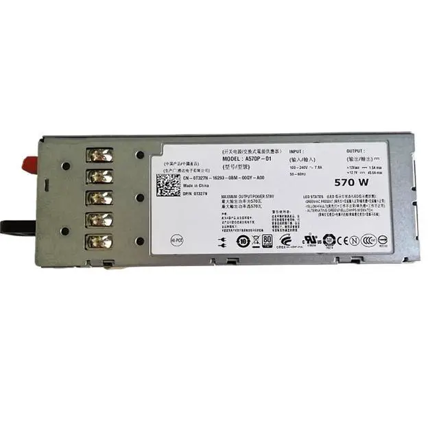 Alt view image 3 of 6 - 570W for R710 T610 Server Power Supply A570P-01 C570A-S0 A570P-00 0T327N 0VPR1M T327N VPR1M