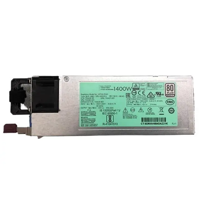 Alt view image 5 of 5 - for DL388 G9 1400W Server Power Supply 720620-B21 733428-101 HSTNS-PD43 733427-010 DPS-1400CB A 754383-001