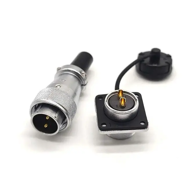 Alt view image 2 of 6 - WS20 2PIN Metal Power Connector Electrical Power Supply Plug Socket
