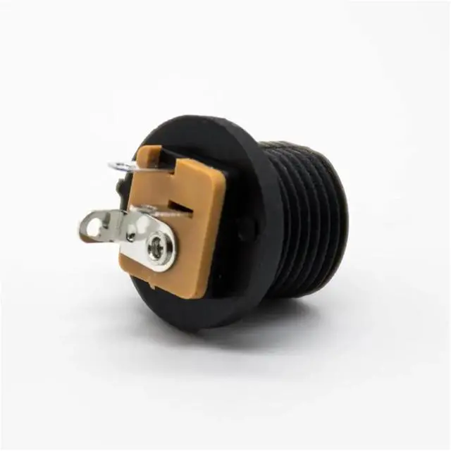 Alt view image 2 of 4 - DC Power Socket Female Connector Panel Mount Bulkhead Through Hole Straight
