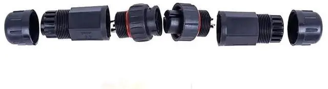 Alt view image 4 of 4 - 1pc M19 Male Female 2-Pin Panel Front Mount Connector Plant Power