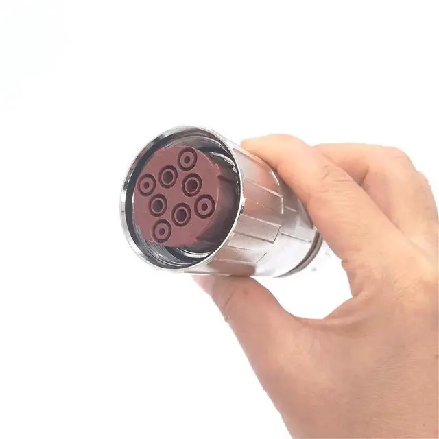 Alt view image 2 of 6 - Servo Motor M40-8A Power Head 8-Hole Female Straight Socket Power Cable Connector