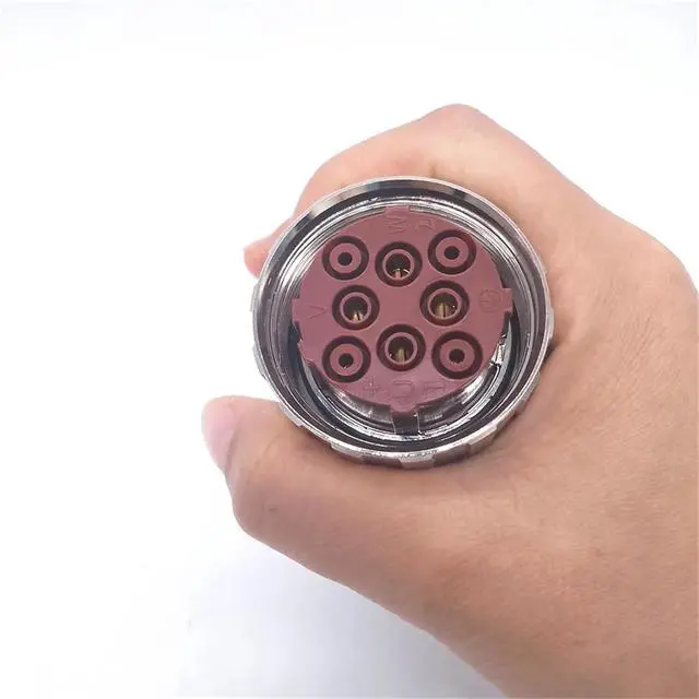 Alt view image 4 of 6 - Servo Motor M40-8A Power Head 8-Hole Female Straight Socket Power Cable Connector