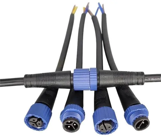 Alt view image 2 of 2 - 1pc Connector Male Female LED Power Cable AC/DC 12V/24V