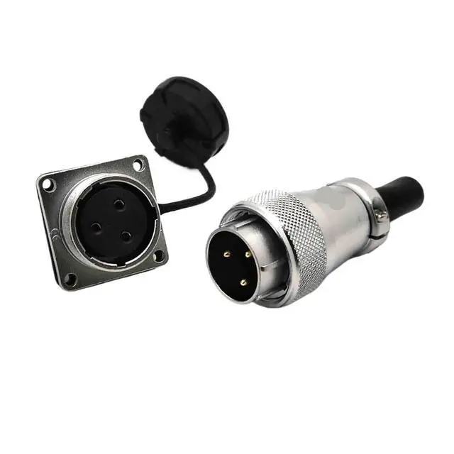 Alt view image 2 of 4 - 1pc WS24 3pin Power Connector Plug Socket 25A 500V 3 Wire Aviation Cable