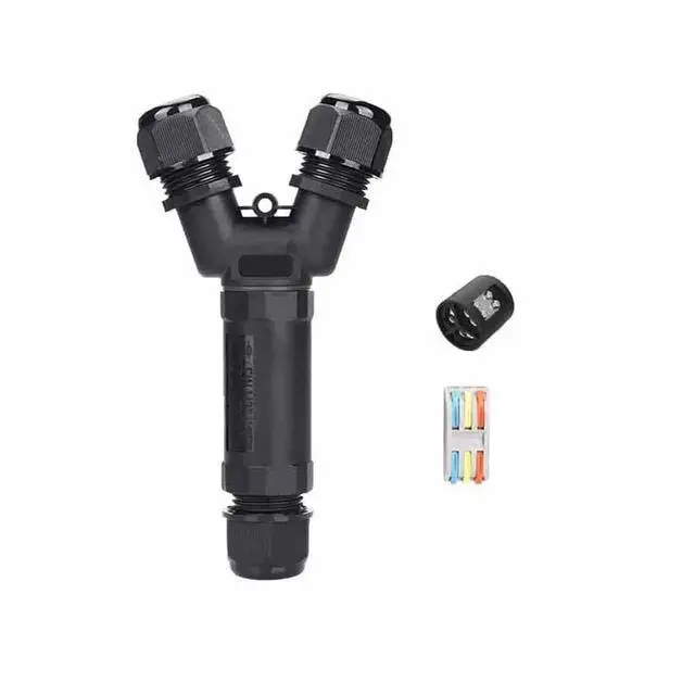 Main image of EW-M25 3Pin Underwater 1 in 2 Out Y Type Power Cable Connectors