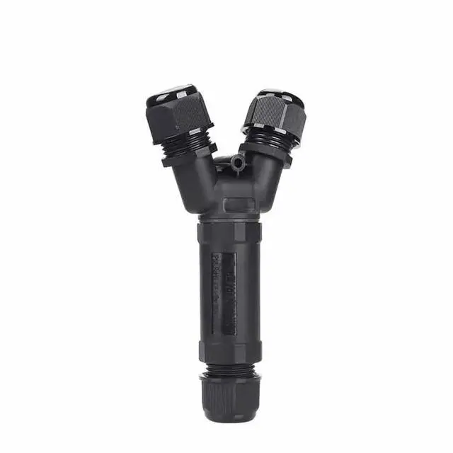 Alt view image 2 of 2 - EW-M25 3Pin Underwater 1 in 2 Out Y Type Power Cable Connectors