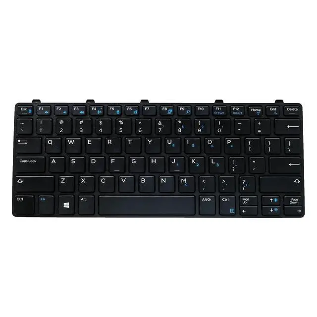 Alt view image 2 of 3 - Laptop Replacement US Layout Keyboard for Dell Latitude 11 3180 3189 3190 Latitude 13 3300 3380 with Frame 0343NN 0WH9TP
