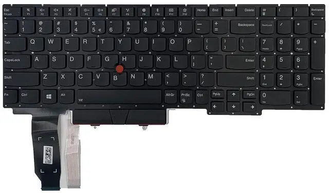 Alt view image 3 of 7 - Laptop Keyboard for Lenovo Thinkpad E15 Gen 1 E15 Gen 2 2020 (20T8 20T9 20TD 20TE) US Layout Replacement Backlit Black