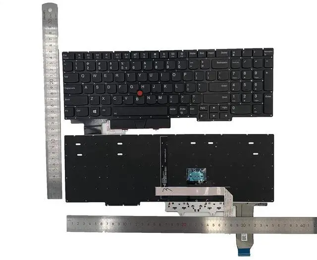 Alt view image 2 of 7 - Laptop Keyboard for Lenovo Thinkpad E15 Gen 1 E15 Gen 2 2020 (20T8 20T9 20TD 20TE) US Layout Replacement Backlit Black
