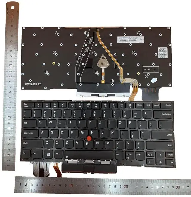 Alt view image 2 of 7 - Laptop Replacement US Layout with Pointing with Backlight Keyboard for Lenovo Thinkpad X1 Carbon 7th Gen 2019 X1C 2020 20QD 20QE 20R1 20R2 8TH 20U9 20UA SN20R55563 CS19BL 84US