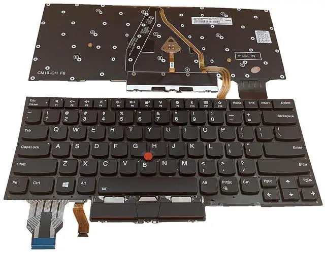 Alt view image 3 of 7 - Replacement US Backlit Keyboard for Lenovo ThinkPad X1 Carbon Gen 7/8, X1 Yoga Gen 4/5 Laptops