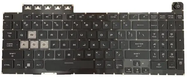 Alt view image 3 of 7 - Laptop Replacement US Layout RGB Colorful Backlight Keyboard for ASUS TUF Gaming 8 F15 FX506 FA506 FA506II FX506H FA506Q FX506L FA506H F17 FX706 FX706L FA706U FX706U FA706 661VUS00