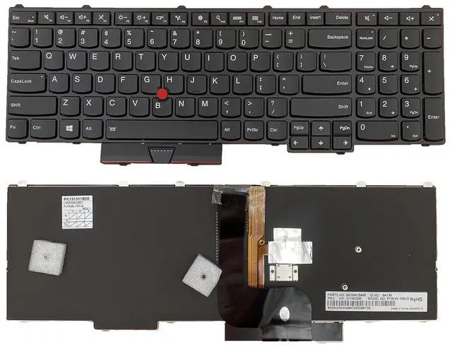Alt view image 2 of 7 - Laptop Replacement US Layout with Pointer and Backlight Keyboard for Lenovo Thinkpad P50 P51 P70 00PA288 SN20K85114/00PA370 0BL0014