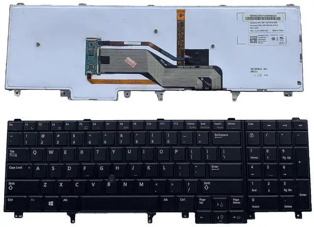 Main image of Laptop Replacement US Layout with Pointing with Backlight Keyboard for DELL Latitude E5520 E5530 E6520 E6530 E6540 Precision M4600 M4800 M6600 M6700 6800 0HG3G3 7T425 07T425 NSK-DW2BC 01