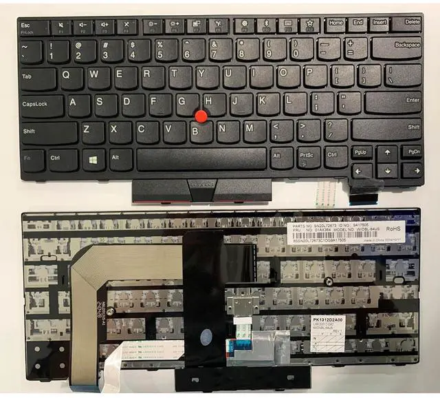 Main image of Laptop Replacement US Layout No Backlit Keyboard for Lenovo Thinkpad T470 T480 A475 A485 01HX459 01AX487 01HX499 01HX419 01AX528