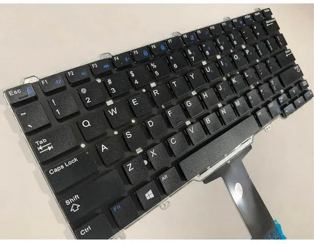Alt view image 7 of 7 - Laptop Replacement US Layout Keyboard for Dell Latitude E5450 E5470 E7450 E7470 7480 7490 5480 5488 3340 3350 Without Pointer No Backlight Black