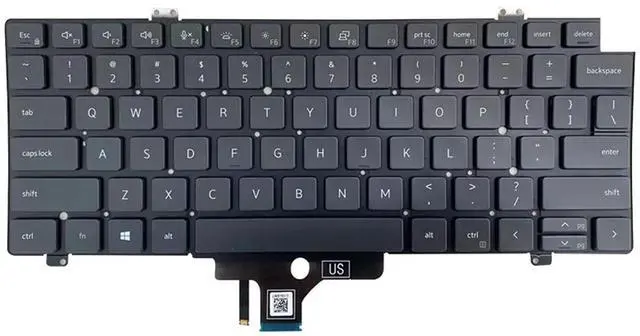 Main image of Laptop Replacement US Layout Backlit Keyboard for DELL Latitude 7420 7410 5420 Black
