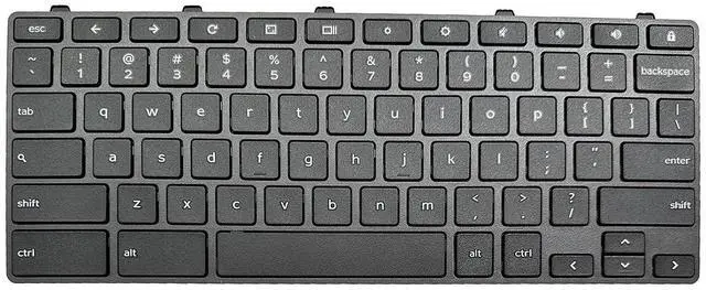 Alt view image 2 of 7 - Laptop Replacement Keyboard for Dell Chromebook 3100 5190 TPN-136US001909 AE09U018 NSK-EJ1SW 0FMDPJ/0H06WJ/0RFXCF DLM17J2 SG-92630-XUA US Layout no Backlit