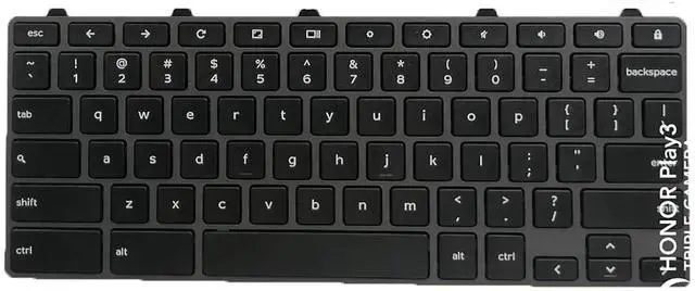 Alt view image 2 of 7 - Laptop Replacement US Layout Keyboard for Dell Chromebook 11 3100 3400 3110 5190 00D2DT 0H06WJ 0D2DT AE09U018 (Not for Chromebook 3100/5190 2-in-1) no Backlit