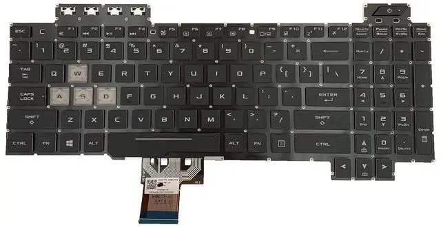 Alt view image 3 of 7 - Laptop Replacement US Layout RGB Colorful Backlight Keyboard for Asus TUF Gaming FX505 FX505D FX505DV FX505DD FX505DT FX505DU FX505DY FX505G FX505GT FX505GU FX505GE FX505GD FX505GM FX505A FX504 FX705