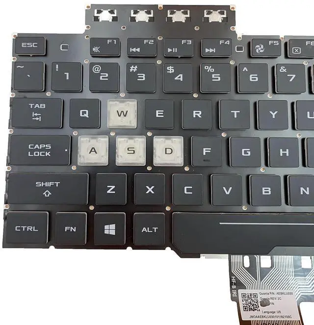 Alt view image 5 of 7 - Laptop Replacement US Layout RGB Colorful Backlight Keyboard for Asus TUF Gaming FX505 FX505D FX505DV FX505DD FX505DT FX505DU FX505DY FX505G FX505GT FX505GU FX505GE FX505GD FX505GM FX505A FX504 FX705