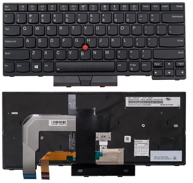 Main image of Laptop Replacement US Layout Backlit Keyboard for Lenovo Thinkpad T470 T480 A475 A485 Black