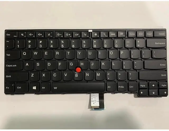 Alt view image 2 of 7 - Laptop Replacement US Layout Keyboard for Lenovo ThinkPad T440 T440s T450 T450s T460 04Y0967 04Y0968 with Frame,TrackPoint,Backlit Black